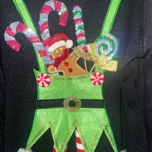 3D Festive Black and Red Women's Sweater or Dress